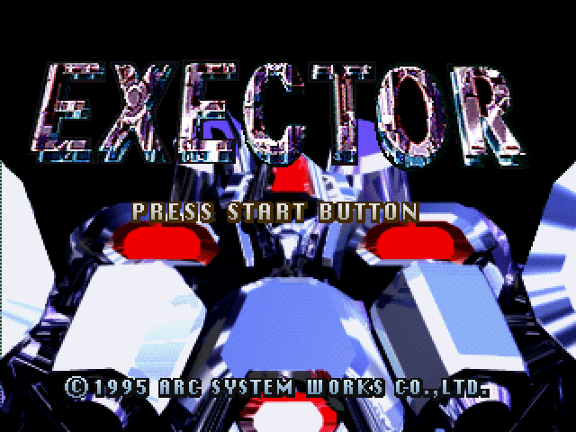 Exector title screen for Playstation